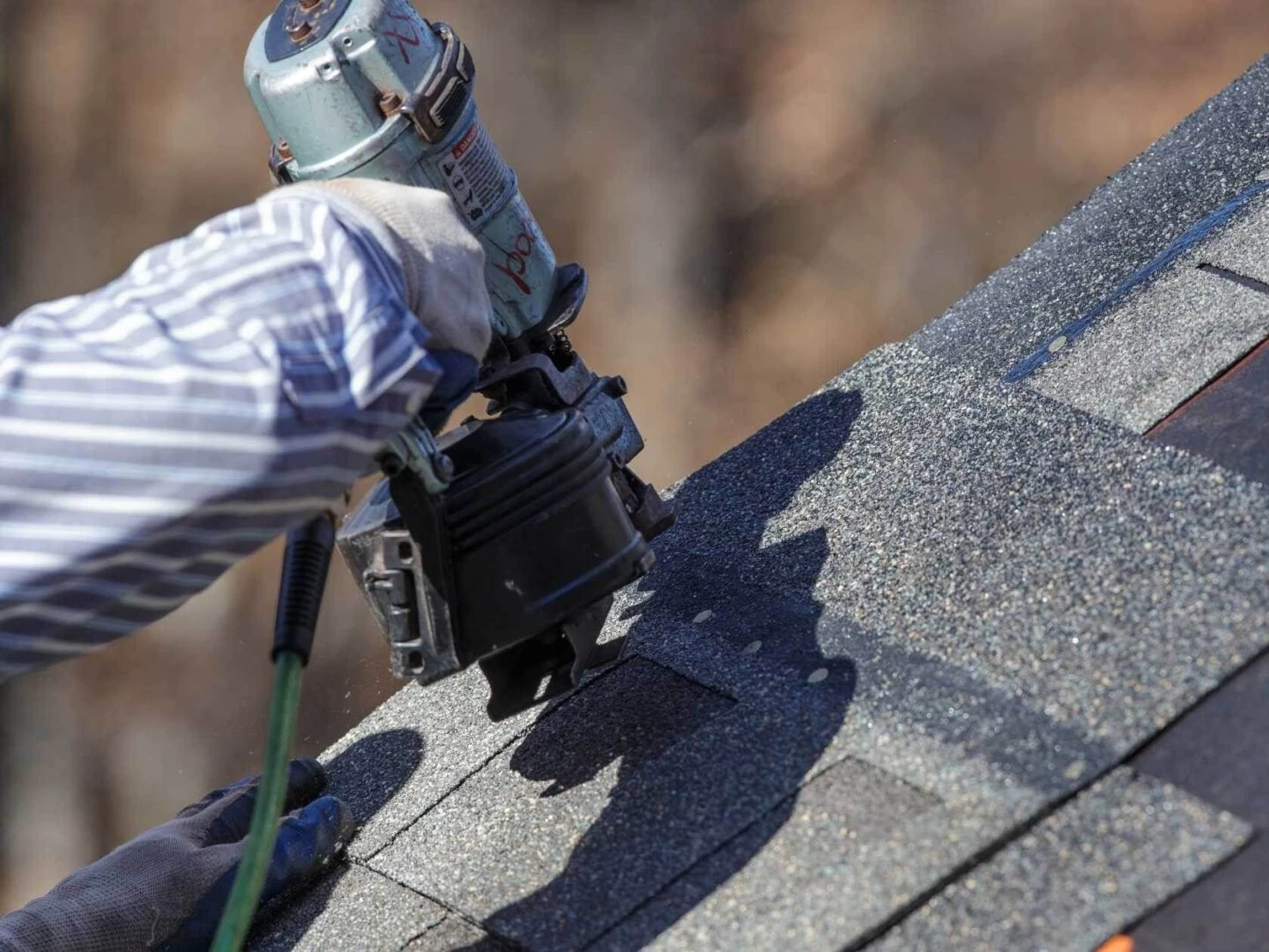 Roofing work underway in St. Augustine, Florida
